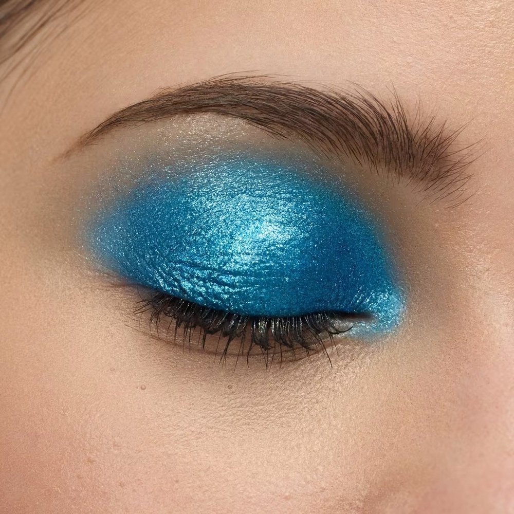 about-face Fractal Glitter Eye Paint Above Santorini Sparkle Sapphire Blue NEW